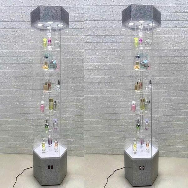 TỦ, KỆ TRƯNG BÀY SẢN PHẨM XOAY 360 ĐỘ CÓ ĐÈN LED