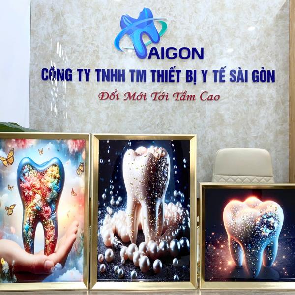 Tranh Tráng Gương Đính Đá Nha Khoa Cao Cấp