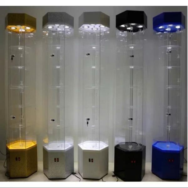 TỦ, KỆ TRƯNG BÀY SẢN PHẨM XOAY 360 ĐỘ CÓ ĐÈN LED